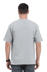 Unisex Grey Melange Oversized Standard Tshirt