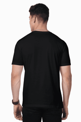 Unisex Round Neck Black Half Sleeve Premium Supima T-shirt - Drapelet