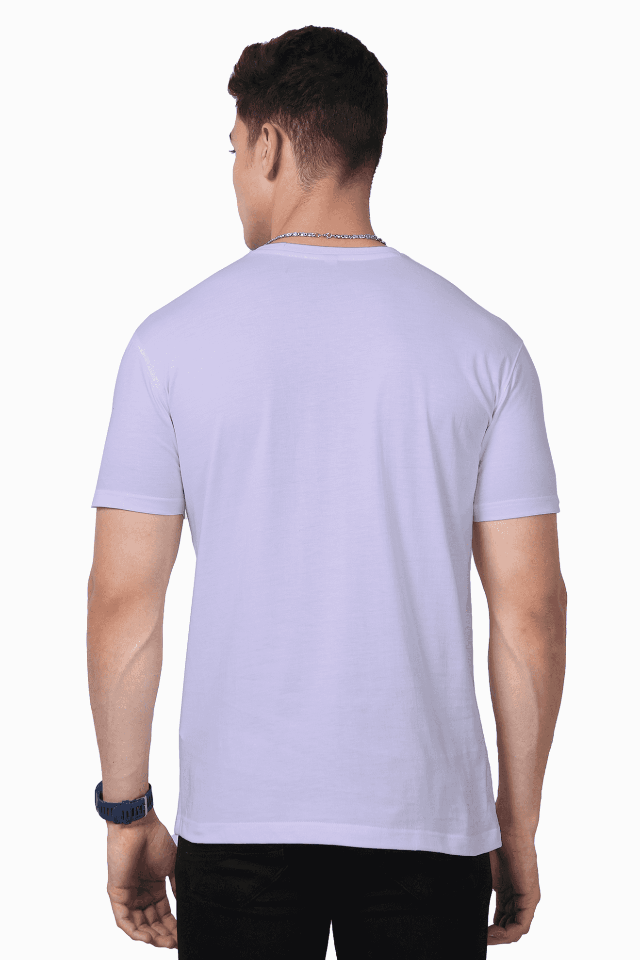 Unisex Round Neck Lavender Half Sleeve Premium Supima T-shirt - Drapelet