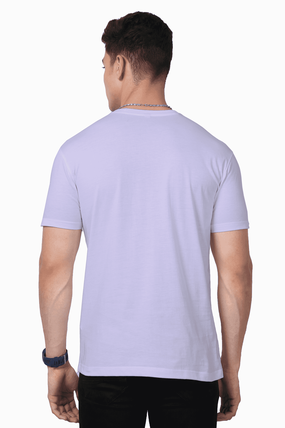 Unisex Round Neck Lavender Half Sleeve Premium Supima T-shirt - Drapelet
