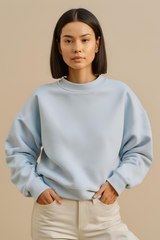 Unisex Plain Baby Blue Sweatshirt