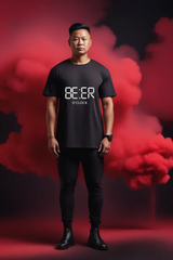 Unisex "Beer Time" Black Premium Supima T-Shirt