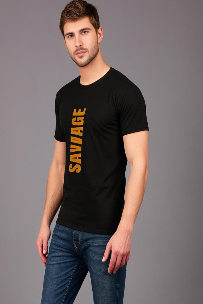 Men's Round Neck Half Sleeve Savage T-Shirt