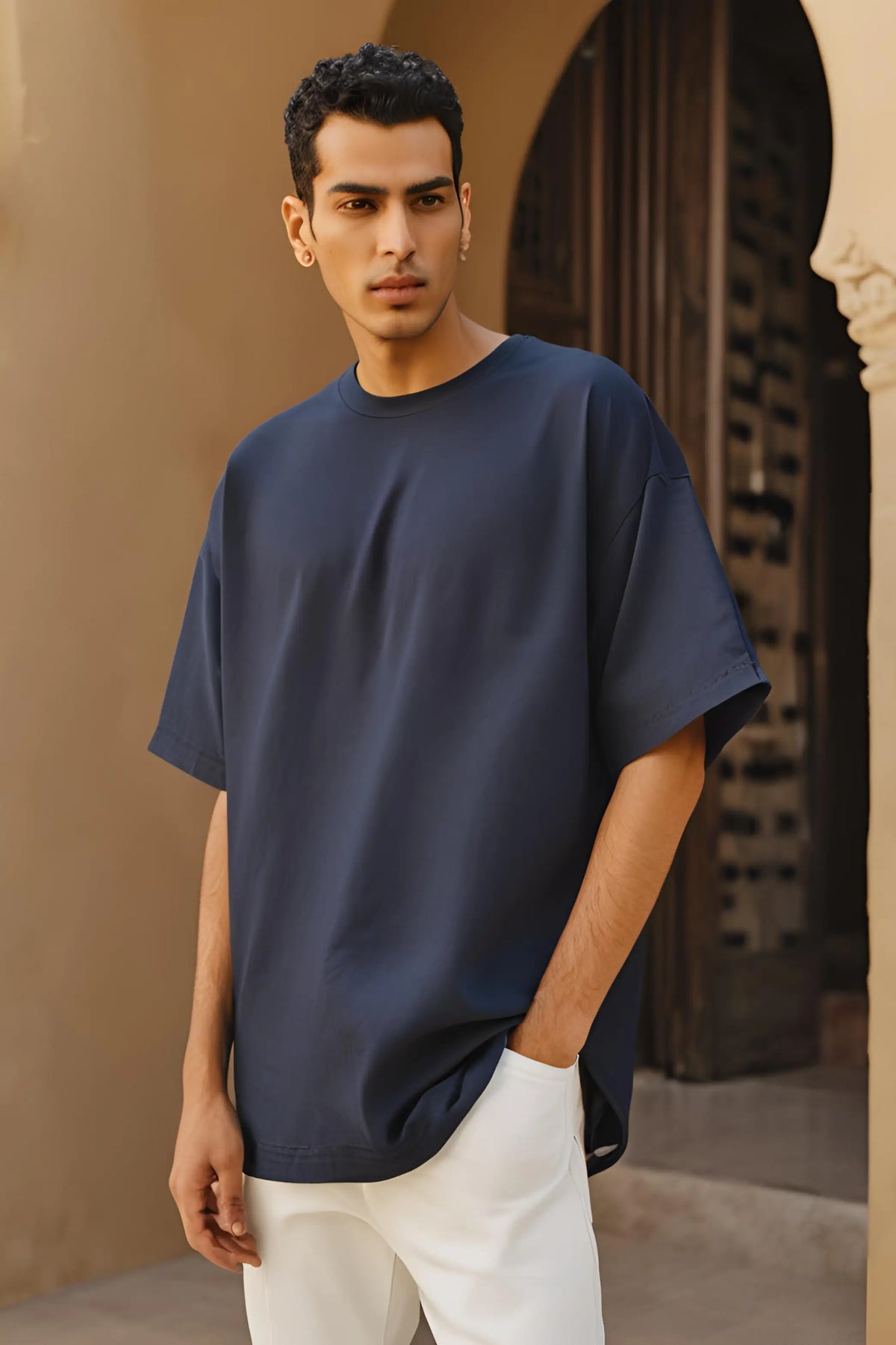 Unisex Round Neck Half Sleeve Different View Tshirt