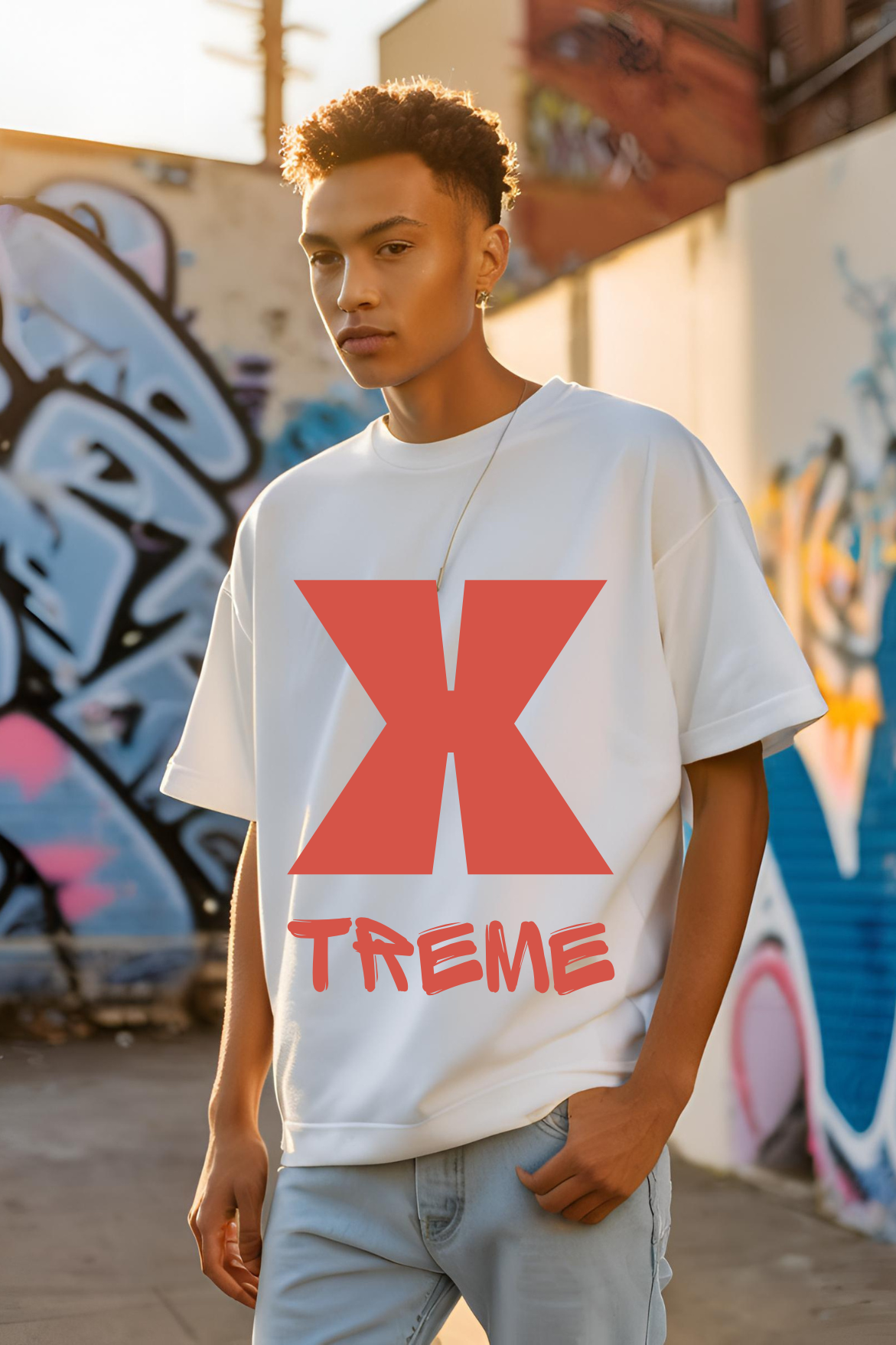 Unisex White Extreme Terry Cotton Oversized T-shirt