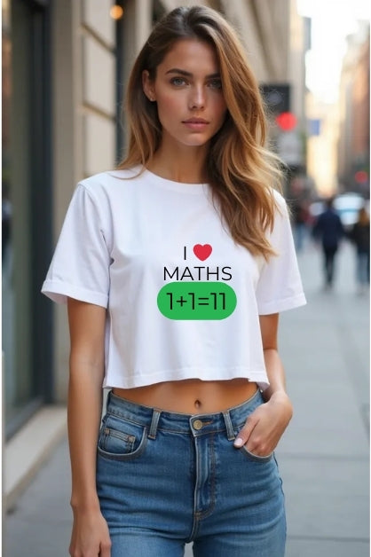 Women's "Math's Humor" Crop Top