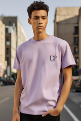 Unisex Round Neck Lavender Half Sleeve Premium Supima T-shirt