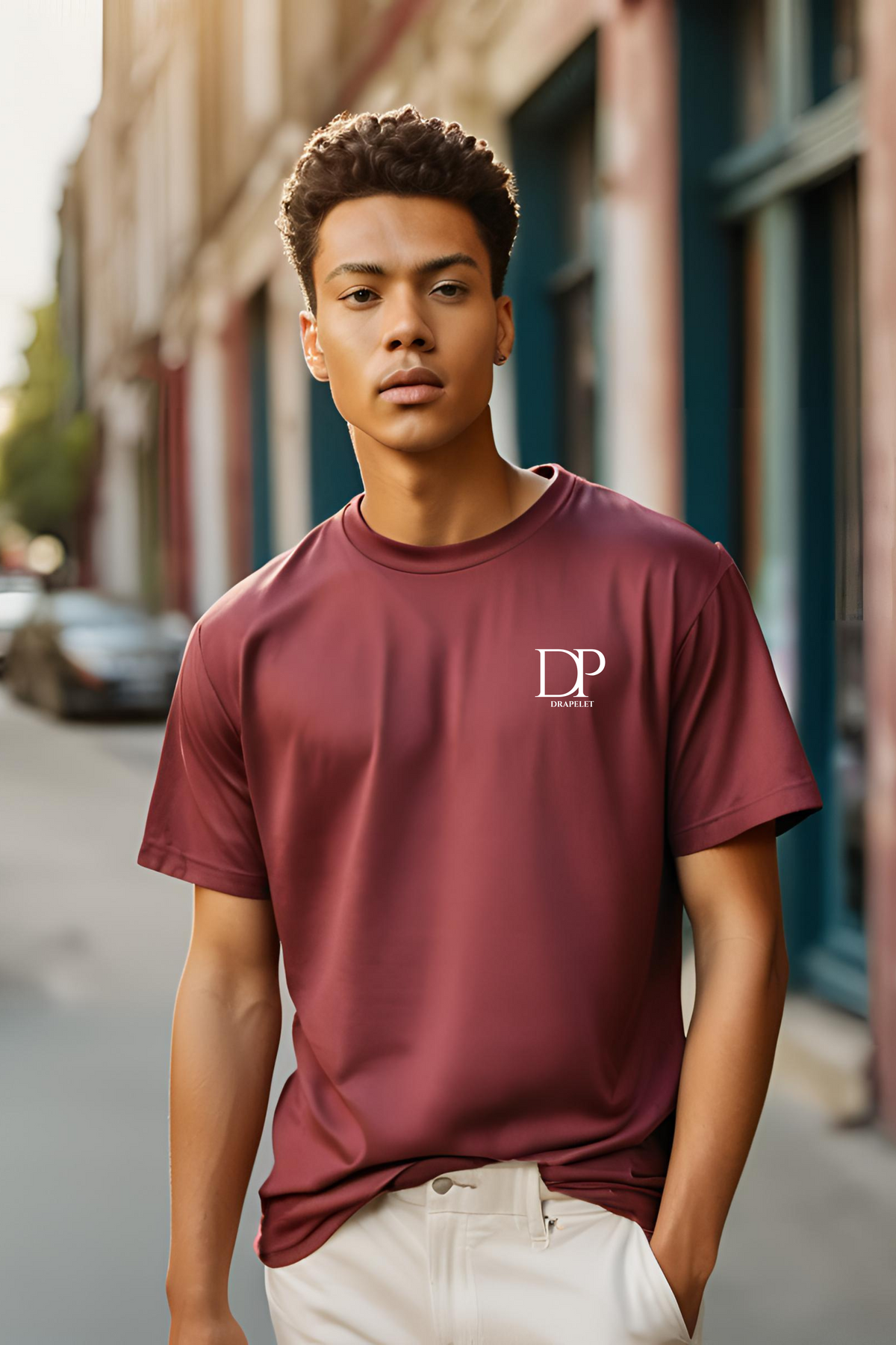 Unisex Round Neck Maroon Half Sleeve Premium Supima T-shirt